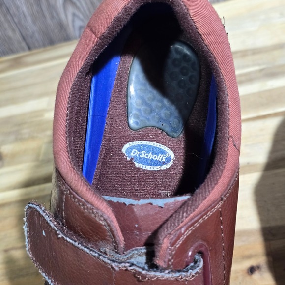 Dr Scholl\'s Men\'s 11 D‎ Brown Leather Comfort Moccasin Hook-Loop Closure Shoe main image 10